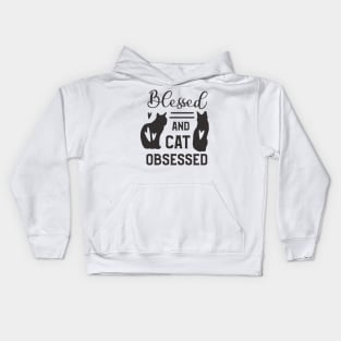 Blessed And Cat Obsessed Kids Hoodie